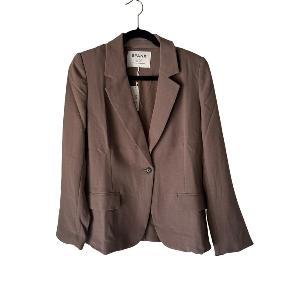 Spanx The Perfect Blazer Women’s M Brown Stretch‎ Jacket Career NWT